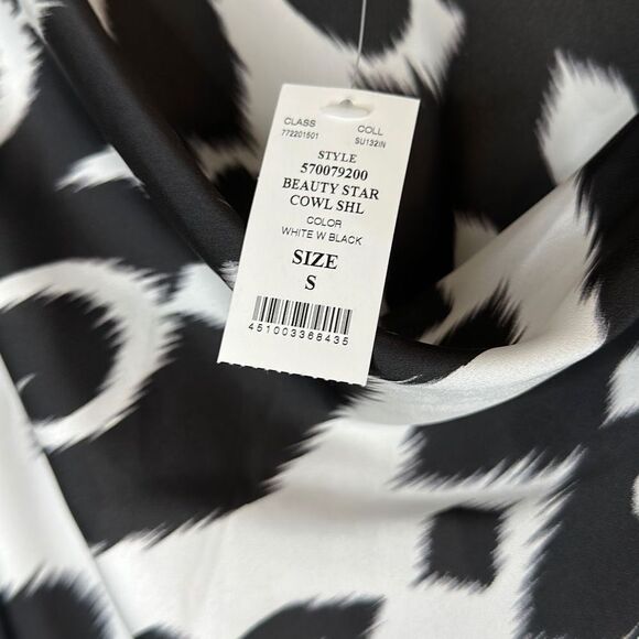 White House Black Market Beauty Star Cowl Sleeveless Blouse size small NEW - Picture 2 of 8